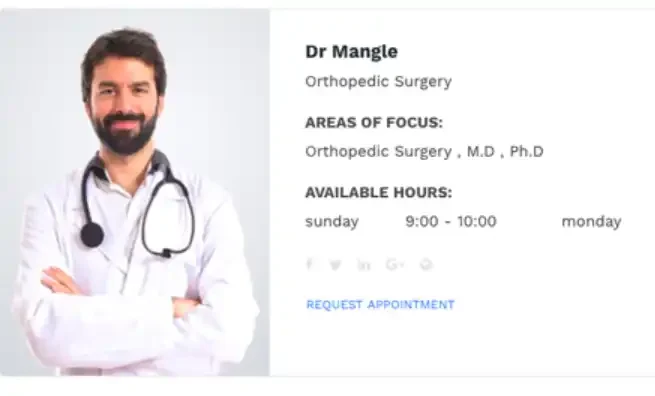 Doctor Profile Website Design